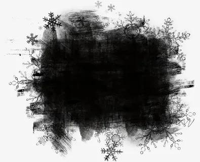 雪花黑色免抠