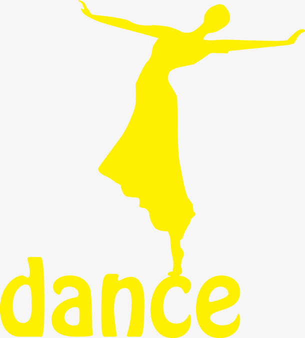 剪影舞蹈者优美曲线免抠