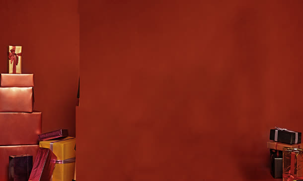 红色纸张宽屏背景免抠