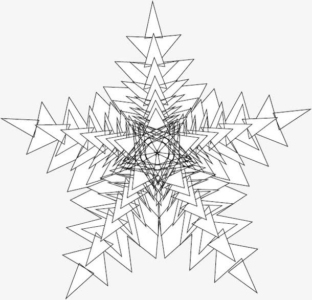 雪花单个镂空免抠