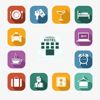 住宿条件标志免抠