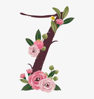 卡通桃花树枝免抠