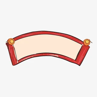 红色中国风标题框免抠