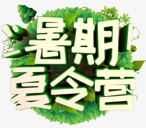 暑期夏令营活动免抠主题艺术字免抠