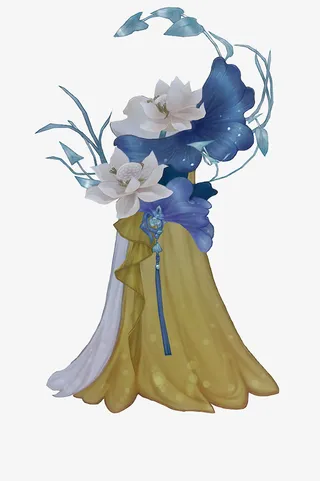 手绘古风植物免抠