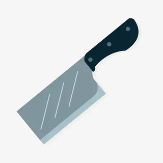 手绘可爱卡通插图不锈钢菜刀免抠手绘/卡通卡通元素