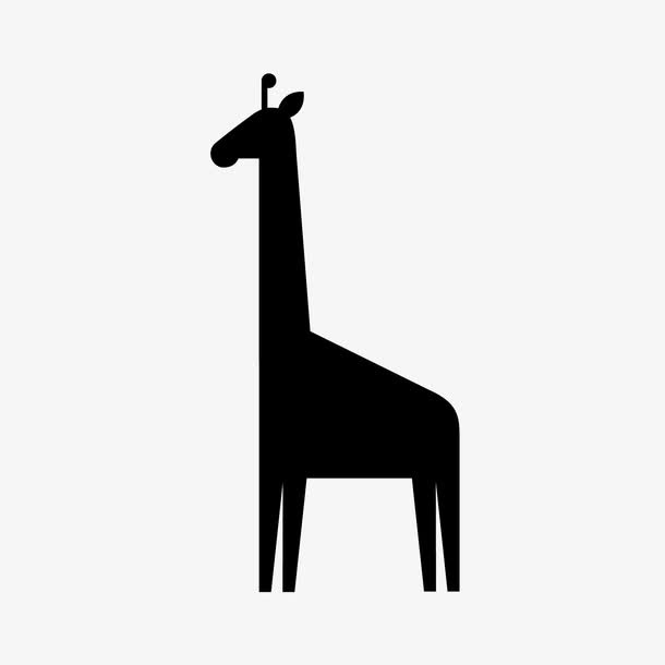 长颈鹿剪影免抠