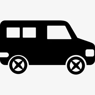 微型客车侧面图标免抠