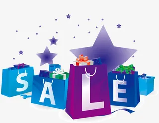 促销打折星星免抠