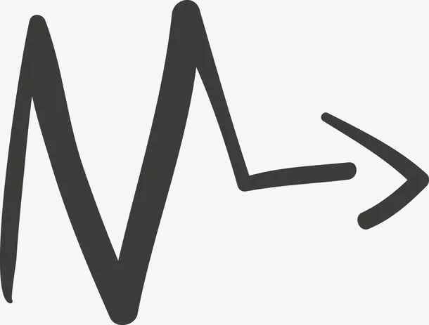心电图箭头矢量图免抠