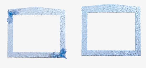 矢量贝壳相框免抠