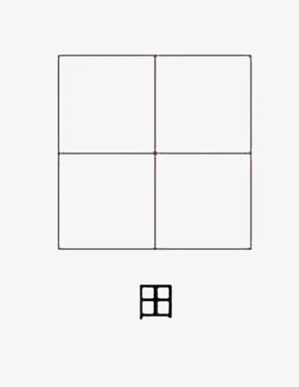 实线四字方格免抠