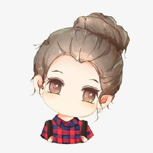 丸子头小女孩免抠