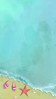 蓝色海边H5背景素材高清