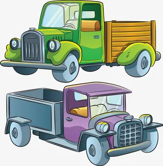卡通卡车免抠