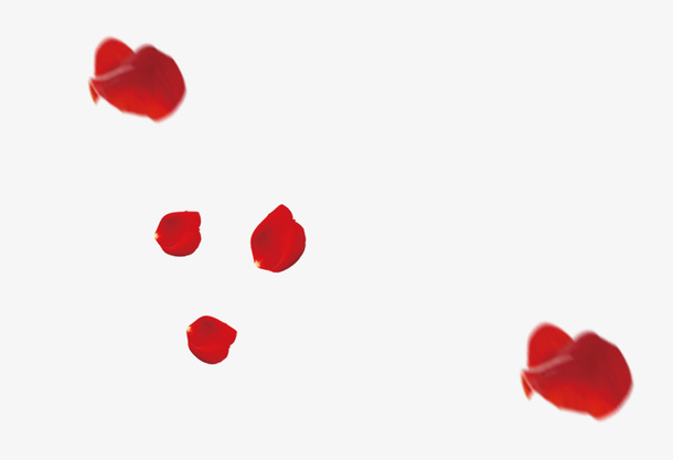 红色花瓣漂浮素材免抠