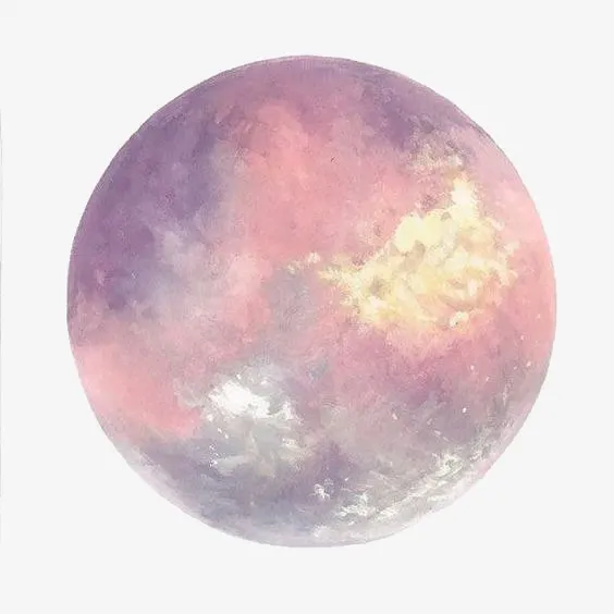 水彩星球免抠