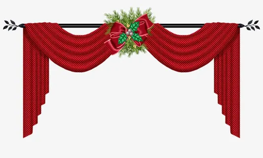 卡通手绘帘子免抠