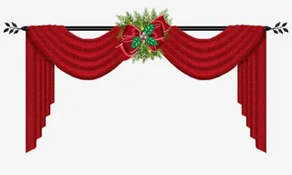 卡通手绘帘子免抠