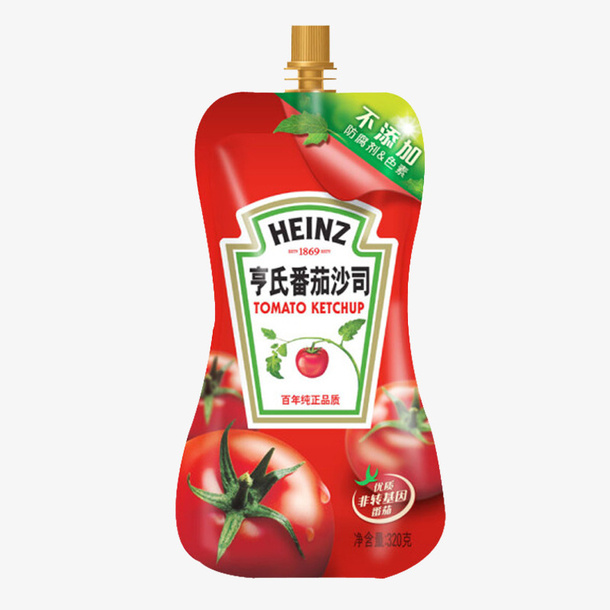 袋装亨氏番茄沙司纯正番茄酱32免抠