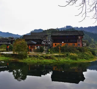 皇都侗寨旅游风光免抠