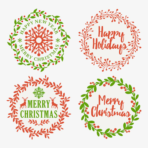 圣诞节复古边框免抠