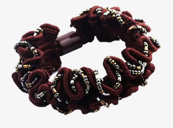 实用韩版串珠弹力发圈免抠