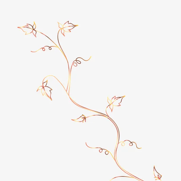 金色藤蔓免抠