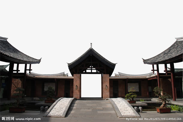 中国古风建筑免抠