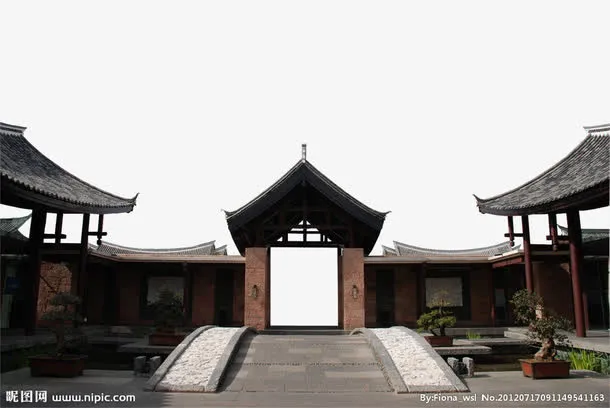 中国古风建筑免抠