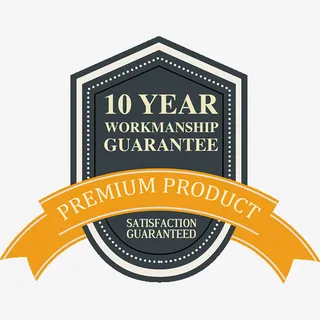 复古盾牌丝带10年质保标志设计免抠