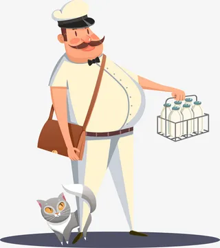 送牛奶的人1免抠