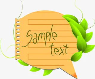 纸张气泡对话框免抠