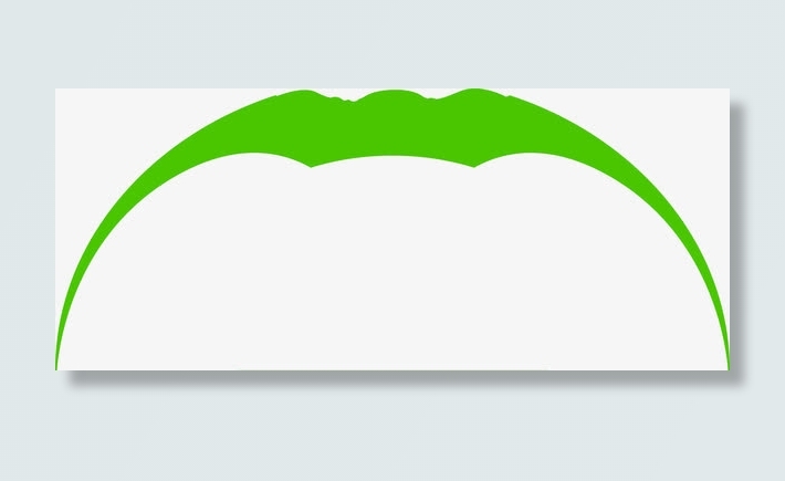 绿色圆弧边框免抠