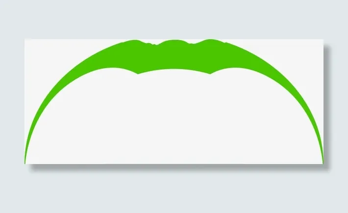 绿色圆弧边框免抠