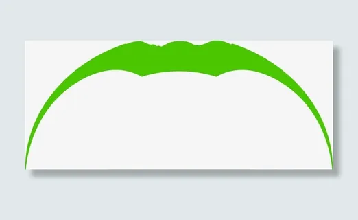 绿色圆弧边框免抠