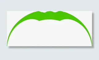 绿色圆弧边框免抠