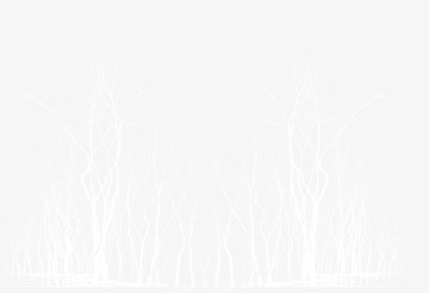 白色雪景装饰树免抠
