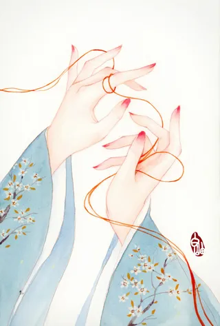 水彩古风手素材免抠