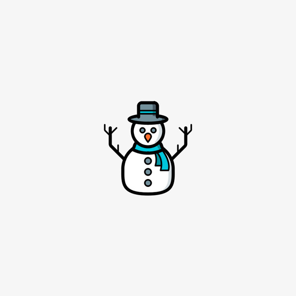 圣诞装饰卡通元素雪人免抠