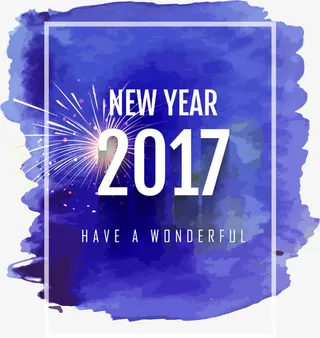 水蓝色背景2017元旦