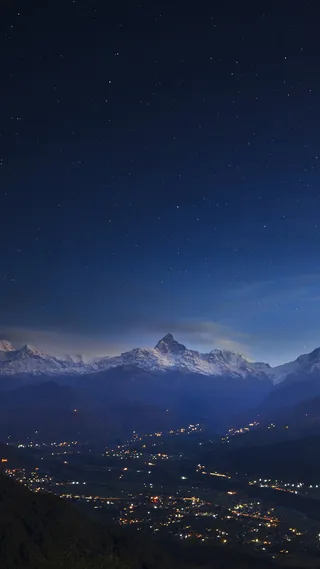 蓝色黎明风景手机端H5背景高清