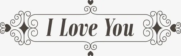 手绘标签love免抠