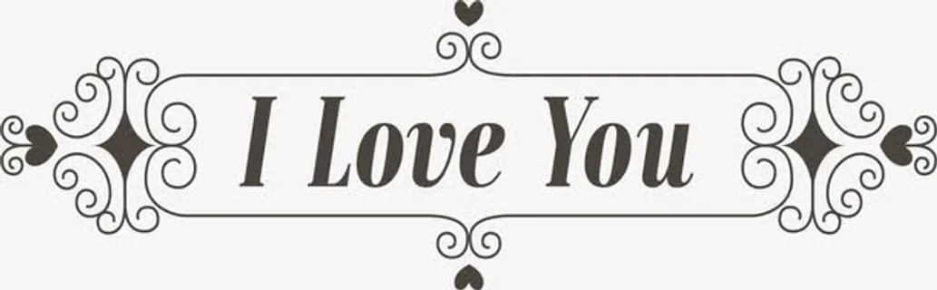 手绘标签love免抠