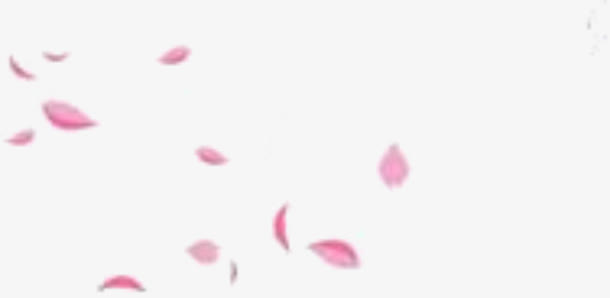 粉红色花瓣漂浮植物素材免抠