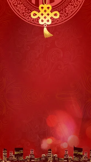 红色纹理印花中国风背景高清