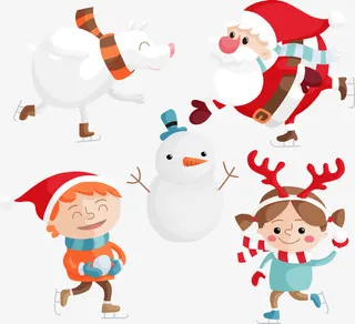 圣诞卡通插画免抠