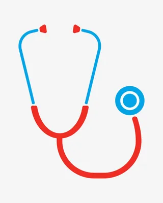 医院听诊器卡通插画免抠