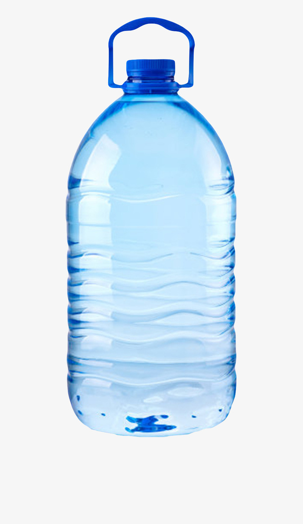 透明解渴蓝色手提盖子的塑料瓶饮免抠