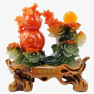 花开富贵摆件免抠